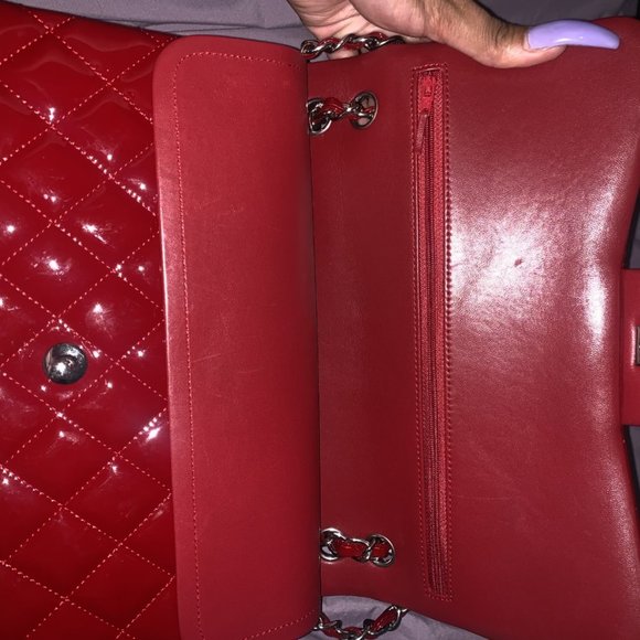 CHANEL Bags Chanel Large Flap Chain Shoulder Crossbody Bag Quilted Patent Leather Poshmark